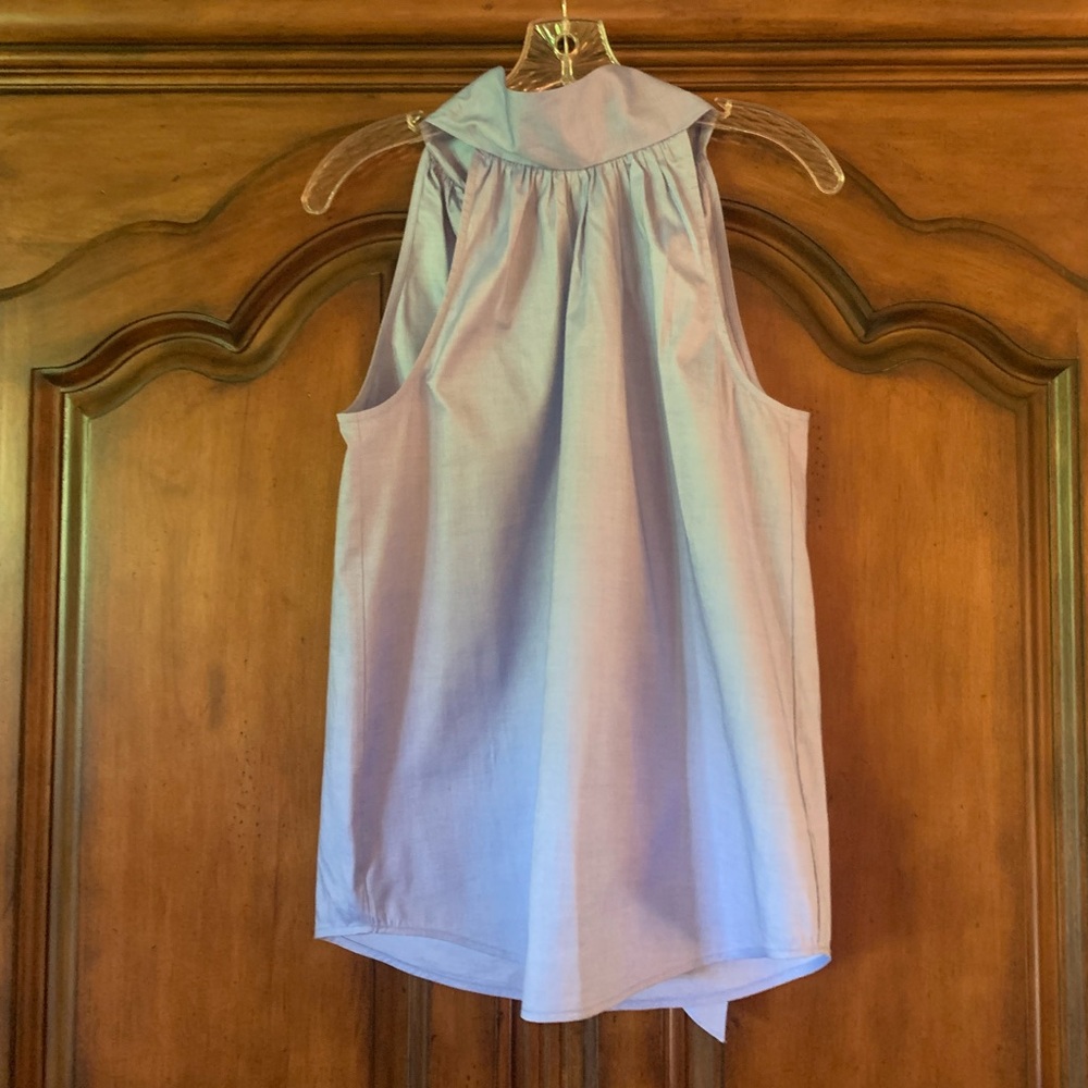 J Crew Blue Tie Sleeveless Top